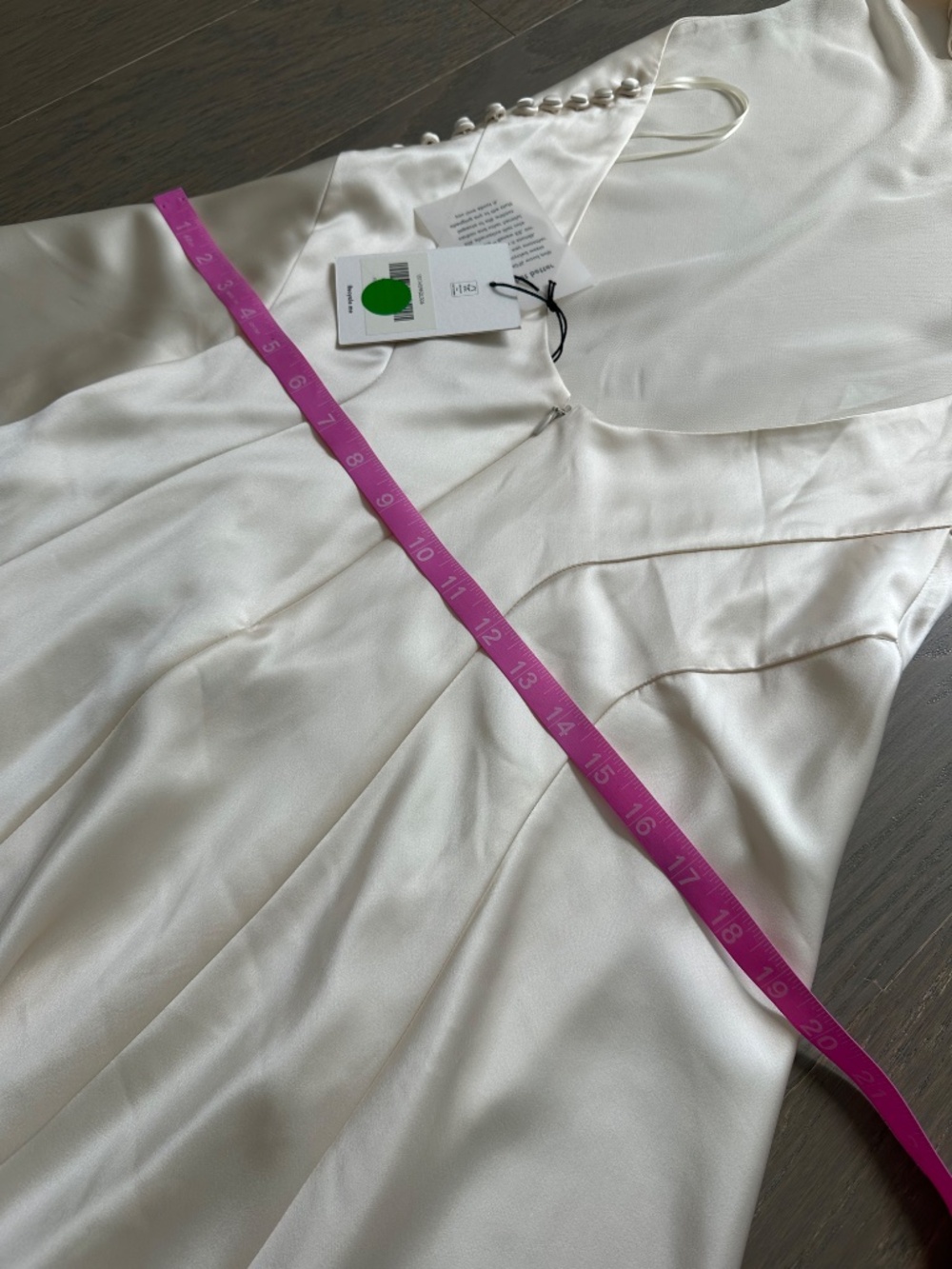 Reformation ROY Satin Wedding Dress Halter Gown Fior Di Latte Ivory With Tags 6 - Picture 14 of 15
